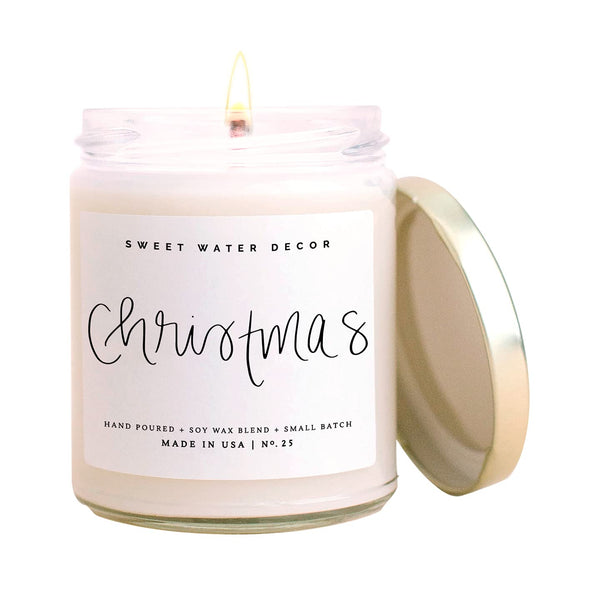 Christmas Tree Soy Candle | Clear Jar Candle 40+ Burn Time