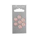 King Cole Round Flower Effect Buttons Small 037