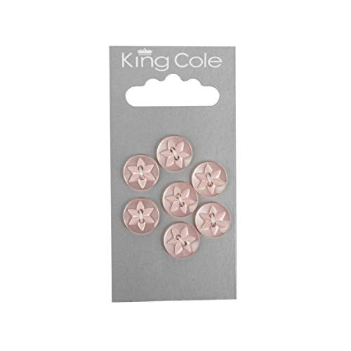 King Cole Round Flower Effect Buttons Small 037