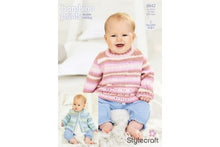 9842 Stylecraft Babies Cardigan and Sweater in Bambino Print DK Knitting Pattern