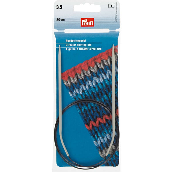 Prym Circular knitting needles, aluminium, 80cm, 3.50mm, grey