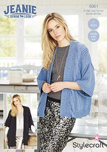 9361 Stylecraft Ladies Aran Jeanie Cardigan Knitting Pattern