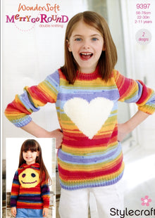 9397 Stylecraft Children’s Jumper & Hooded Jumper Double Knitting Pattern