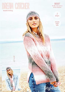 9597 Stylecraft Dream Catcher Ladies Jumper & Scarf Double Knitting Pattern