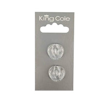 King Cole Buttons - Rimmed Round Buttons - Clear (Large) 019
