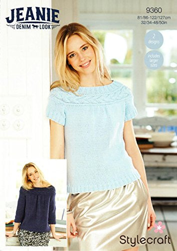 9360 Stylecraft Ladies Aran Jeanie Top & Jumper knitting Pattern