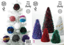 9035 King Cole Christmas Tree & Bauble Chunky Knitting Pattern