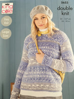 5653 King Cole Ladies Sweater & Tunic Pattern