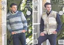 4293 king Cole Men’s Super Chunky Jumper & waistcoat Knitting Pattern