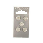 King Cole Round Glitter Effect Small Buttons x 5 per pack