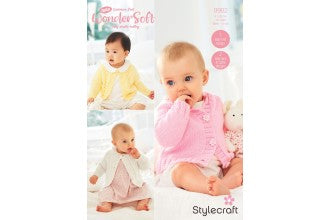 9902 Stylecraft Babies Cardigans in Wondersoft DK Cashmere Feel knitting Pattern