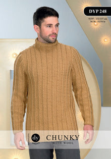 DYP248 Mens Chunky Jumper Knitting Pattern