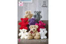 9096 King Cole Joseph the Bear in Tufty Super Chunky Knitting Pattern