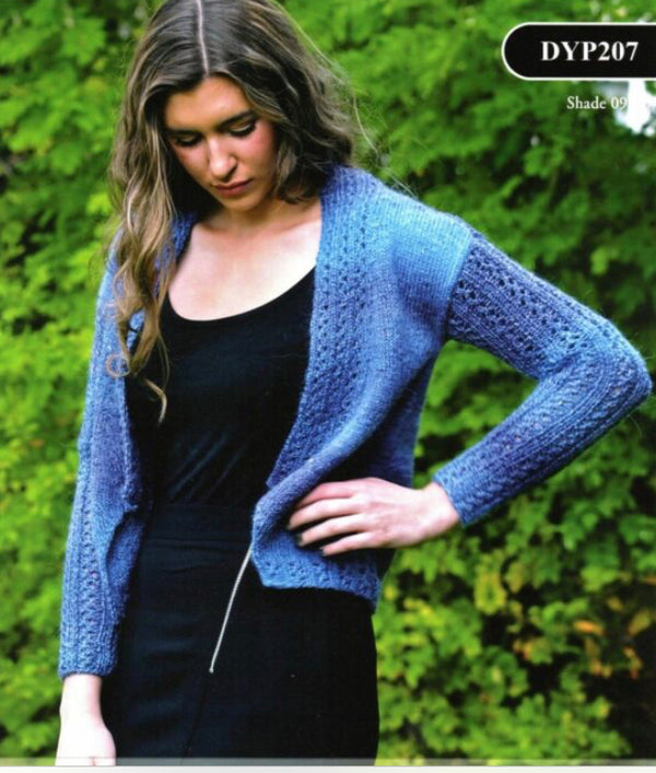 DYP207 DY Choice Knitting Pattern – La Paz Aran Yarn – Ladies Cardigan