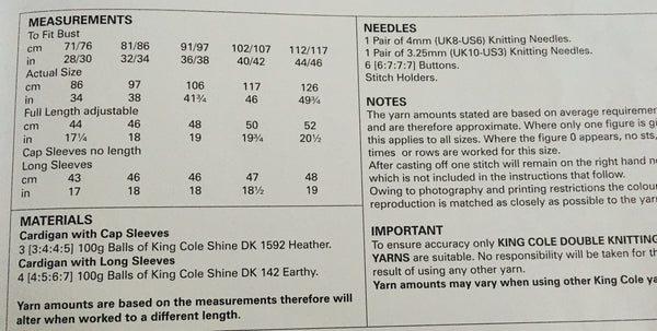 4078 King Cole Ladies Double Knitting Pattern