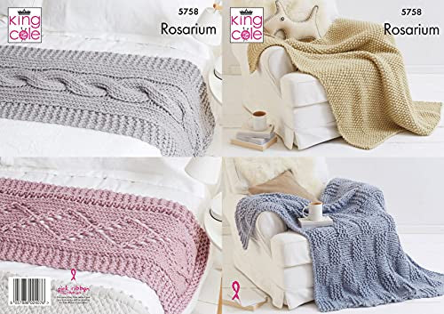 5758 King Cole Rosarium XL Super Chunky Blanket Knitting Pattern