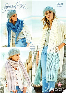 9589 Stylecraft Special XL Scarf & Shawl Super Chunky XL Knitting Pattern