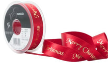 Christmas Ribbon - Berisfords 25 mm Merry Christmas Ribbon sold by the metre