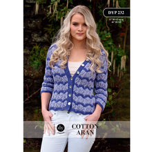 DYP232 Ladies Aran Lace Detail Cardigan Knitting Pattern