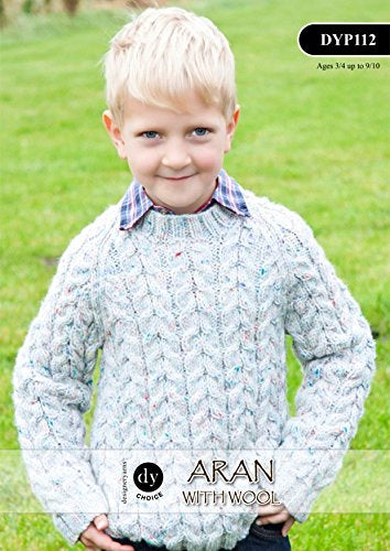 DYP112 Children’s Aran Jumper Knitting Pattern Ages 3/4 up to 9/10