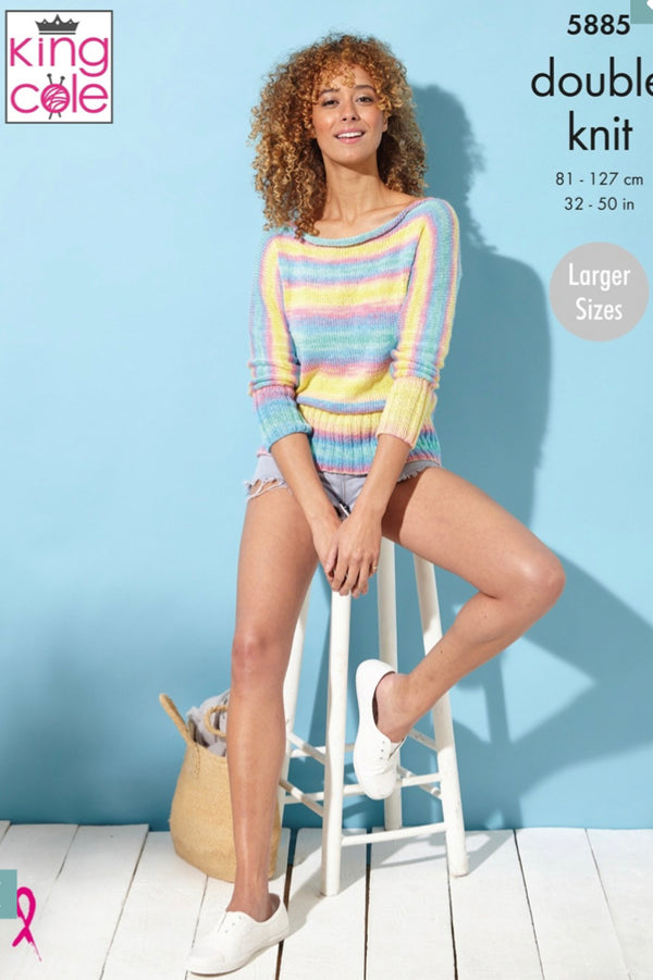 5885 King Cole Jacket and Sweater in Tropical Beaches DK (leaflet)