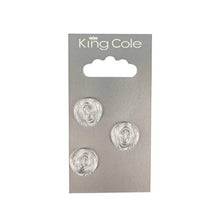 King Cole Buttons - Rimmed Round Buttons - Clear (Medium)