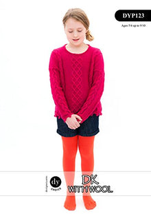 DYP123 Children’s Jumper Double Knitting Pattern