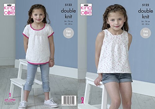 5122 King Cole Children’s Tops Knitted in Cottonsoft Candy & Cottonsoft Double Knitting Pattern