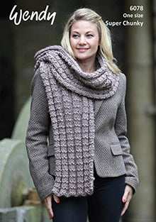 6078 Wendy Ladies Super Chunky Scarf Pattern