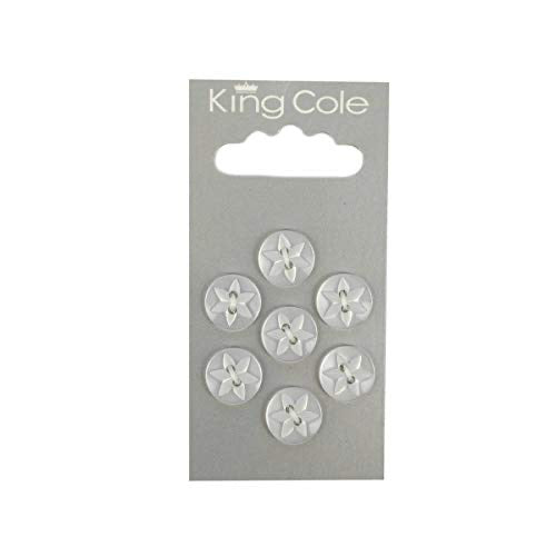 King Cole Round Flower Effect Buttons Small 037