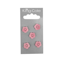 King Cole Buttons - Flower Buttons - Pink (Small) 044