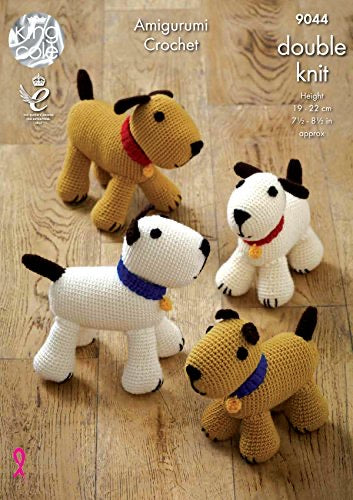 9044 King Cole Dog Amigurumi Crochet Pattern