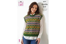 6019 King Cole Sleeveless Tops in Luxury Merino DK Knitting Pattern