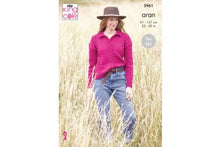 5961 King Cole Sweater and Tank in Wool Aran (leaflet)