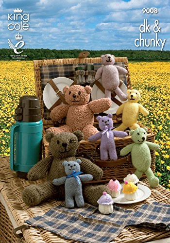 9008 King Cole Teddy Beats Picnic DK & Chunky Knitting Pattern