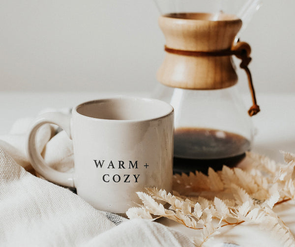 Warm & Cozy Stoneware Mug by Sweet Water Decor