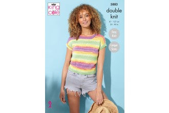 5883 King Cole Top and Sweater in Tropical Beaches DK Pattern