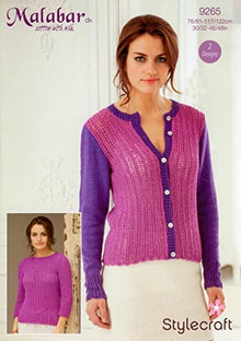 9265 Stylecraft Ladies Sweater and Cardigan Double Knitting Pattern