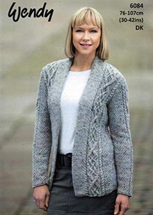 6084 Wendy Ladies Double Knitting Cardigan Pattern