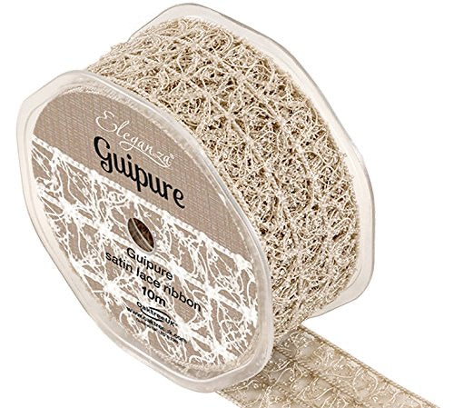 Eleganza Guipure Satin Lace, Vintage Reel of Lace Ribbon