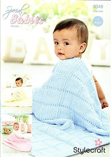 9348 Stylecraft Babies Chunky Blanket Knitting Pattern