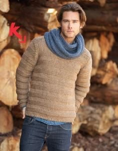 Katia Peru Men’s Chunky Jumper Knitting Pattern