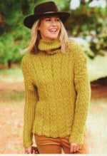 9096 Stylecraft Alpaca DK Ladies Crew & Cowl Neck Sweater Knitting Pattern