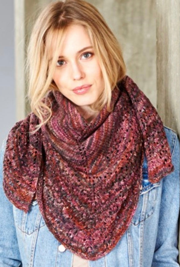 9411 Stylecraft Batik Double Knitting Shawl/Scarf Knitting Pattern