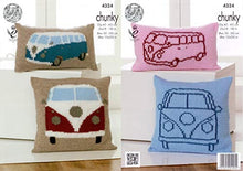 4324 King Cole Camper Van Cushions Chunky Knitting Pattern