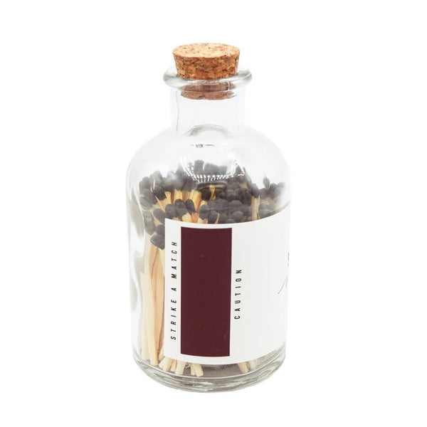 Black Safety Matches Medium Apothecary Jar