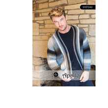 DYP340 Mens Double Knitting Cardigan Pattern
