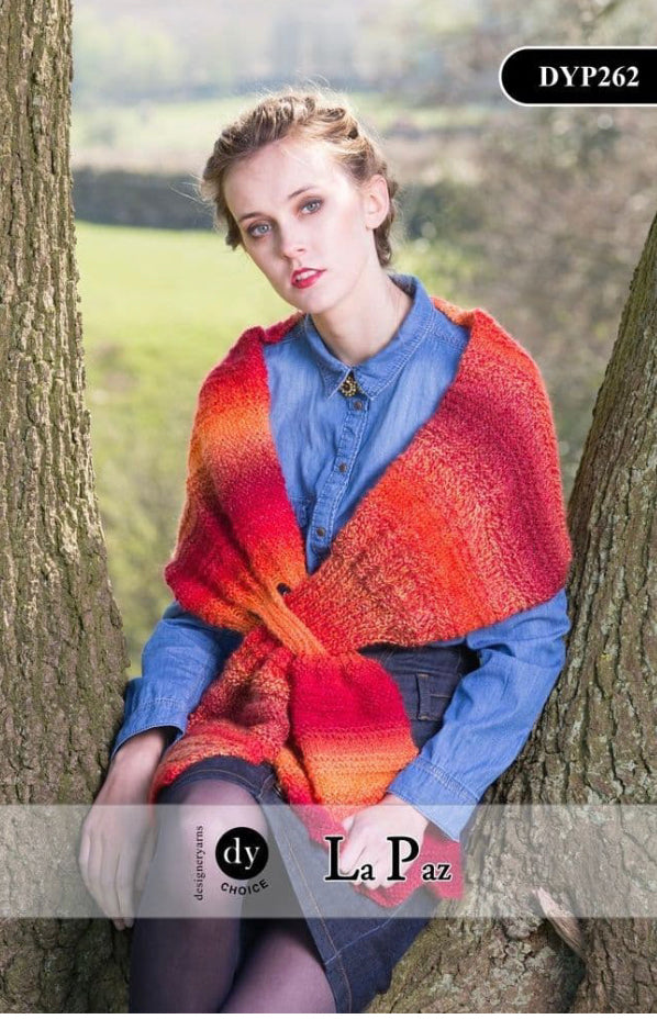 DYP262 Ladies Aran Wrap Knitting Pattern