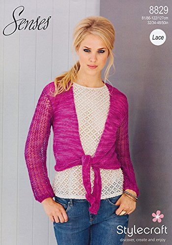 8829 Stylecraft Ladies 4ply Cardigan Knitting Pattern