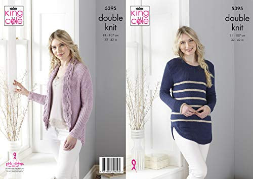 5395 king Cole Ladies Cardigan & Jumper Double Knitting Pattern